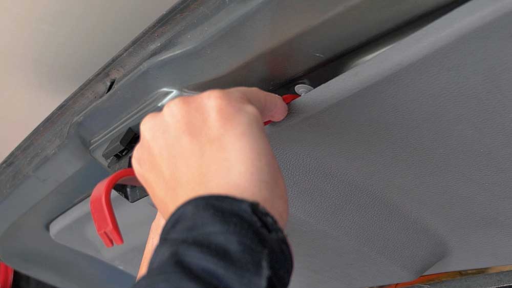 Utilisez un levier de dégarnissage