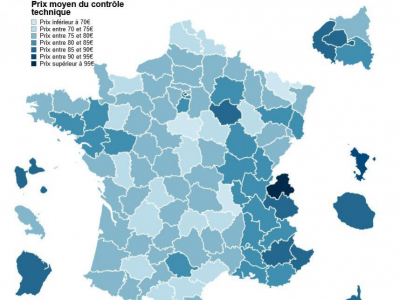 Contrôle technique 2022 : le prix est-il plus élevé dans votre département ?