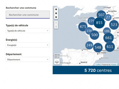 Contrôle technique : rechercher un centre et comparer les tarifs sur la carte